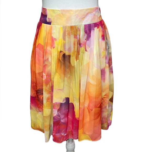 Liz Claiborne Floral Pleated Skirt - Picture 1 of 4